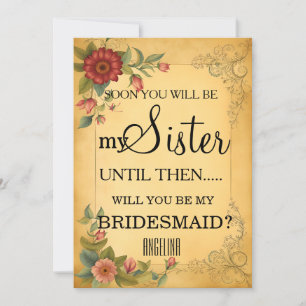 Will you be my bridesmaid? invitation