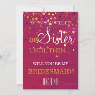Will you be my bridesmaid? invitation