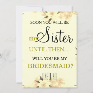 Will you be my bridesmaid? invitation