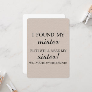 Will you be my bridesmaid? invitation