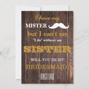 Will you be my bridesmaid? invitation