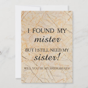 Will you be my bridesmaid? invitation