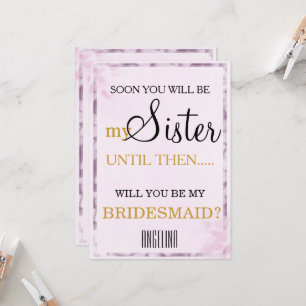 Will you be my bridesmaid? invitation