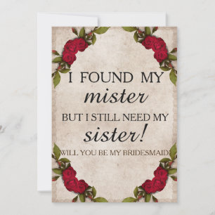 Will you be my bridesmaid? invitation