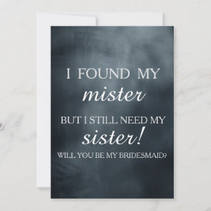 Will you be my bridesmaid? invitation