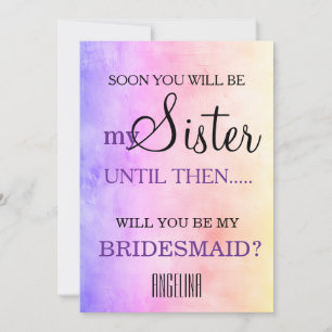 Will you be my bridesmaid? invitation