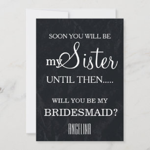 Will you be my bridesmaid? invitation