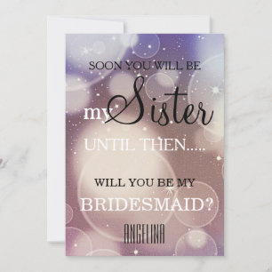Will you be my bridesmaid? invitation