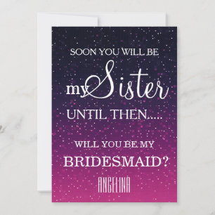 Will you be my bridesmaid? invitation