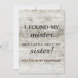 Will you be my bridesmaid? invitation