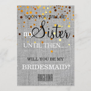 Will you be my bridesmaid? invitation