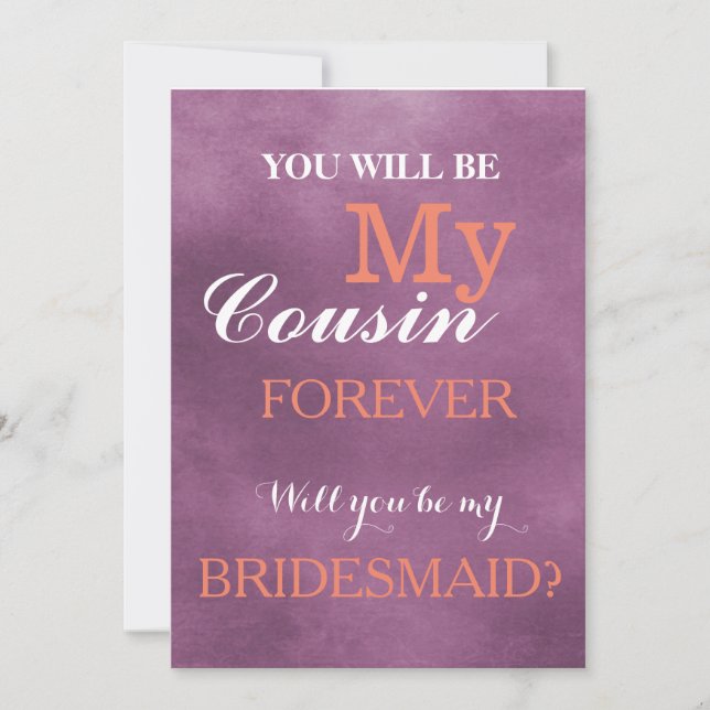 Will you be my bridesmaid? invitation (Front)