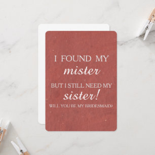 Will you be my bridesmaid? invitation