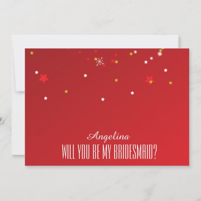 Will you be my bridesmaid? invitation (Front)