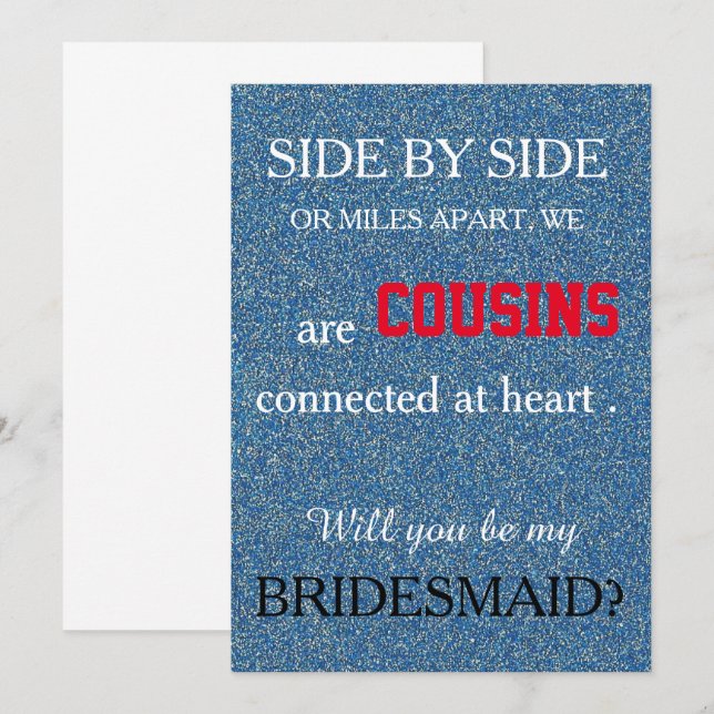 Will you be my bridesmaid? invitation (Front/Back)