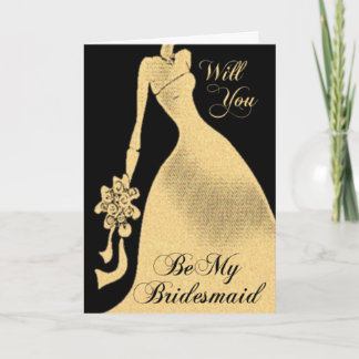 Will You Be My Bridesmaid Invitation Card
