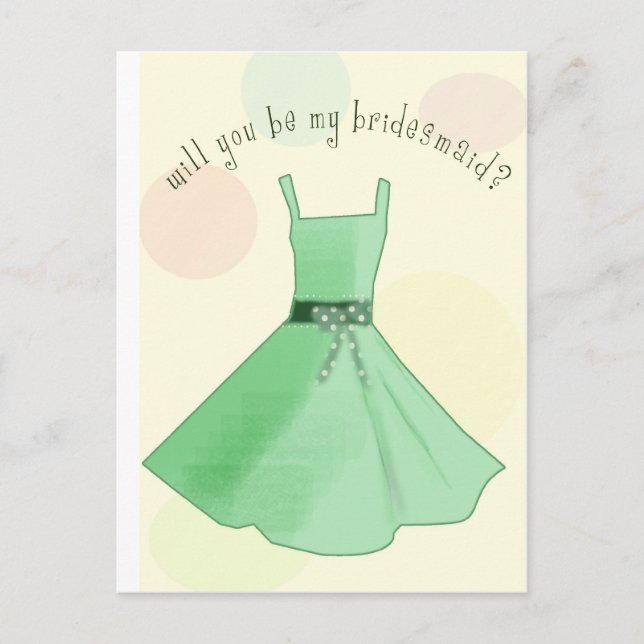 Will you be my bridesmaid invitation postcard (Front)
