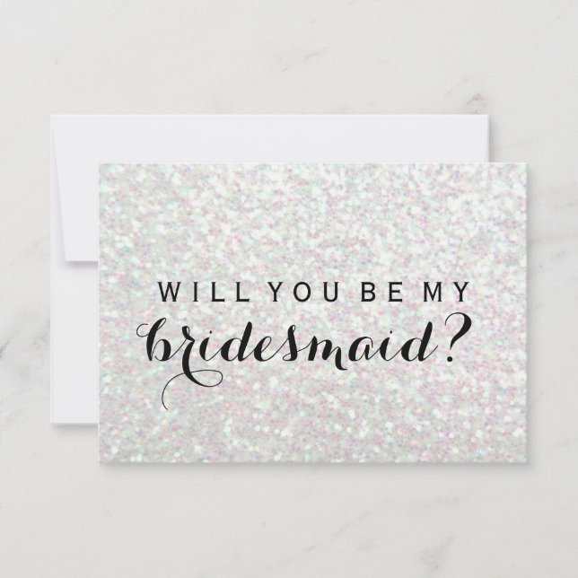 WIll You Be My Bridesmaid - Iridescent Fab Invitation (Front)