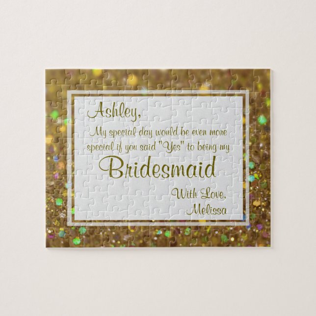 Will You Be My Bridesmaid? Jigsaw Puzzle (Horizontal)