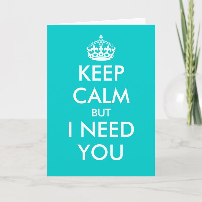 Will you be my bridesmaid Keep calm greeting cards (Front)