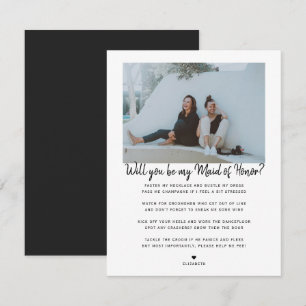 Will you be my Bridesmaid/Maid of Honour Proposal Card