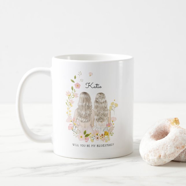 Will you be my Bridesmaid/Maid of Honour Proposal Coffee Mug (With Donut)