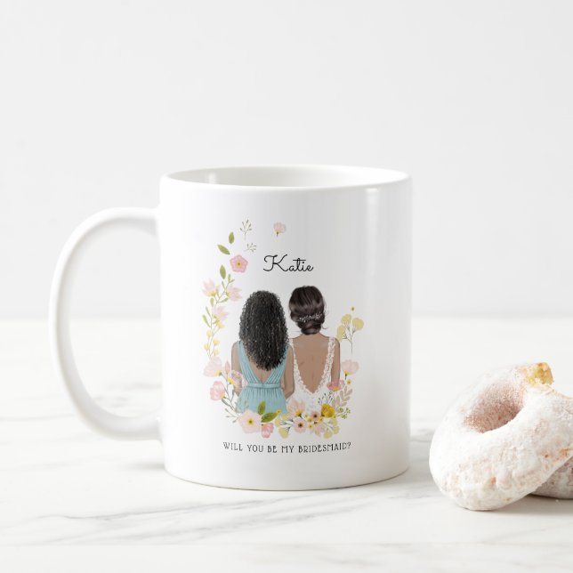 Will you be my Bridesmaid/Maid of Honour Proposal Coffee Mug (With Donut)