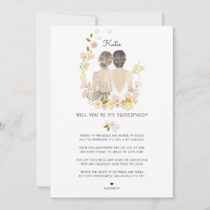 Will you be my Bridesmaid/Maid of Honour Proposal Invitation