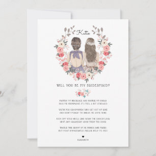 Will you be my Bridesmaid/Maid of Honour Proposal Invitation