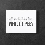 Will You Be My Bridesmaid Modern Funny Invitation<br><div class="desc">Modern Will You Be My Bridesmaid proposal postcard featuring funny message.</div>