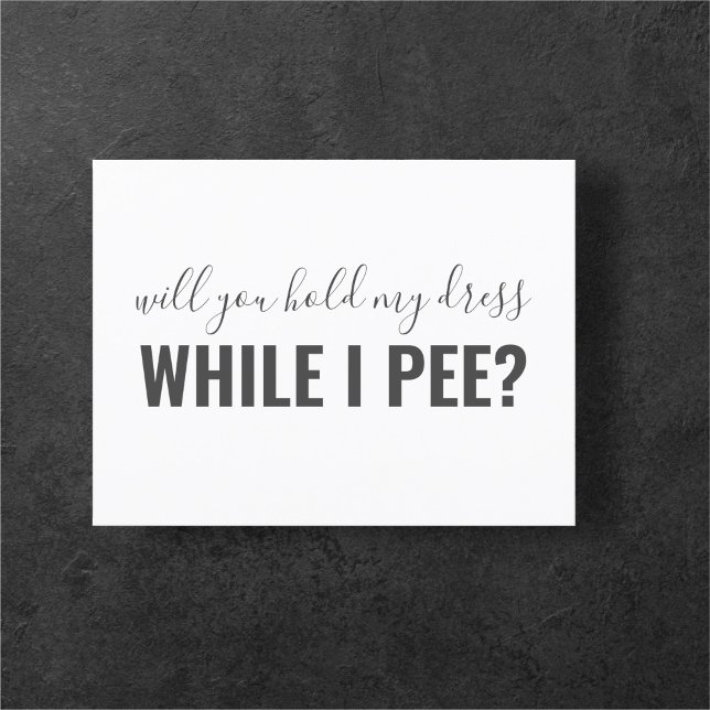 Will You Be My Bridesmaid Modern Funny Invitation Postcard (Creator Uploaded)
