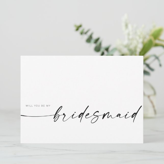 Will You Be My Bridesmaid | Modern Minimalist (Standing Front)