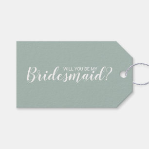 Will You Be My Bridesmaid? Modern Script Gift Tags