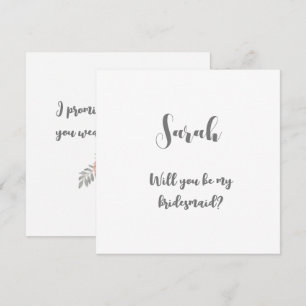 Will You Be My Bridesmaid Note Card