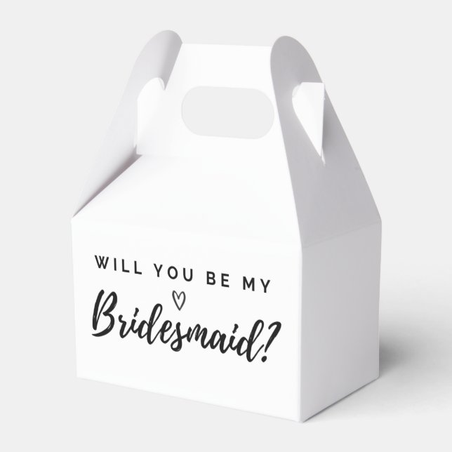 Will You Be My Bridesmaid Party Favour Box (Front Side)