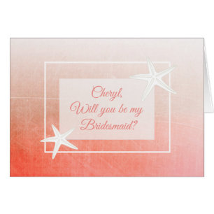Will you be my Bridesmaid Personalized Card