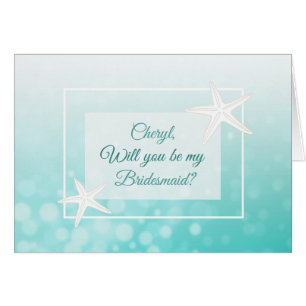 Will you be my Bridesmaid Personalized Card