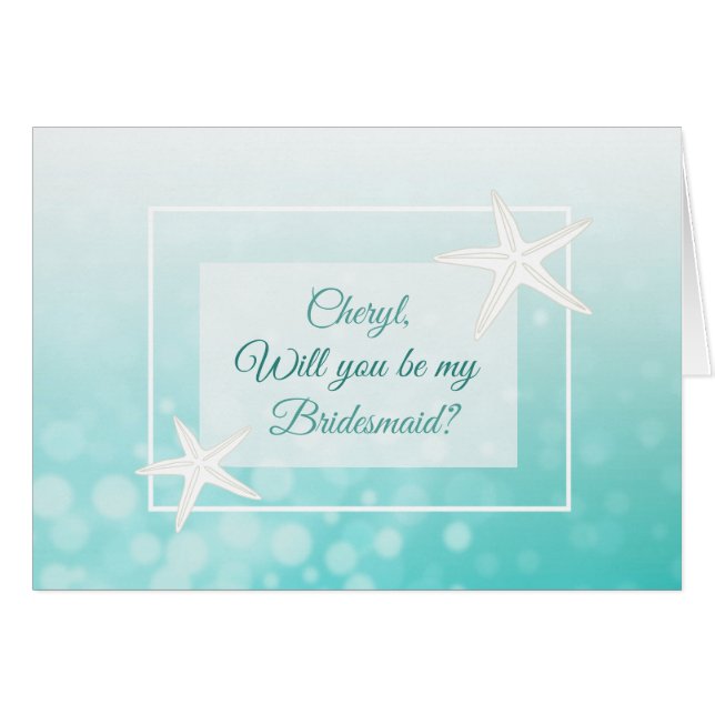 Will you be my Bridesmaid Personalized Card (Front Horizontal)