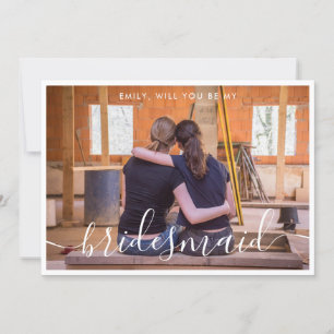 Will You Be My Bridesmaid Photo Card