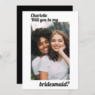 Will You Be My Bridesmaid Photo Personalized Invitation