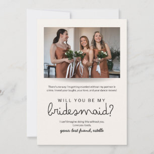 Will You Be My Bridesmaid Photo Proposal Card