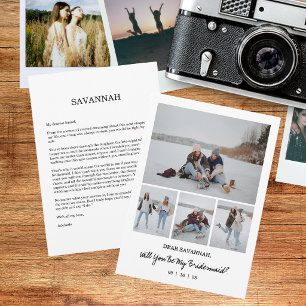 Will You Be My Bridesmaid Photo Proposal Card