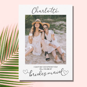 Will You Be My Bridesmaid Photo Proposal Card
