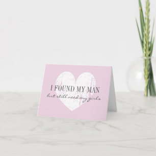Will you be my bridesmaid pink heart request cards