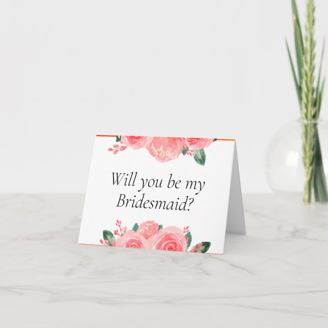 Will you be my Bridesmaid proposal card (Front)