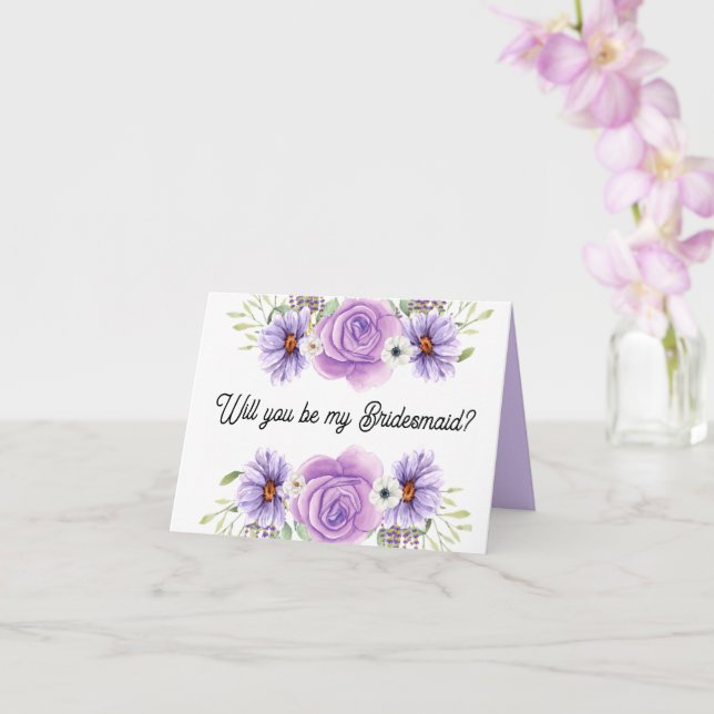 Will you be my Bridesmaid proposal card (Orchid)