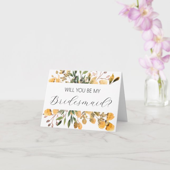 Will you be my Bridesmaid proposal card (Orchid)