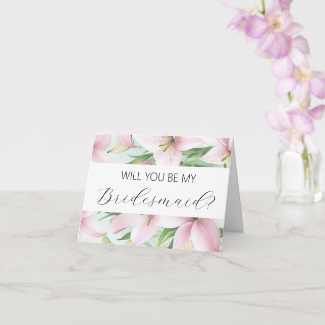 Will you be my Bridesmaid proposal card (Orchid)