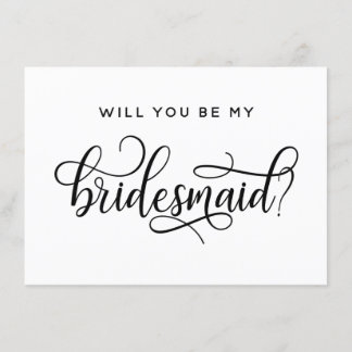 Will You Be My Bridesmaid Proposal Card