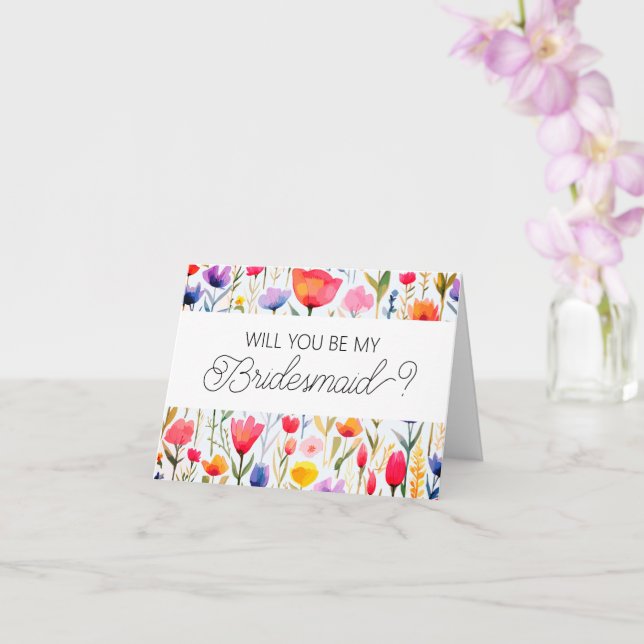 Will you be my Bridesmaid proposal card (Orchid)